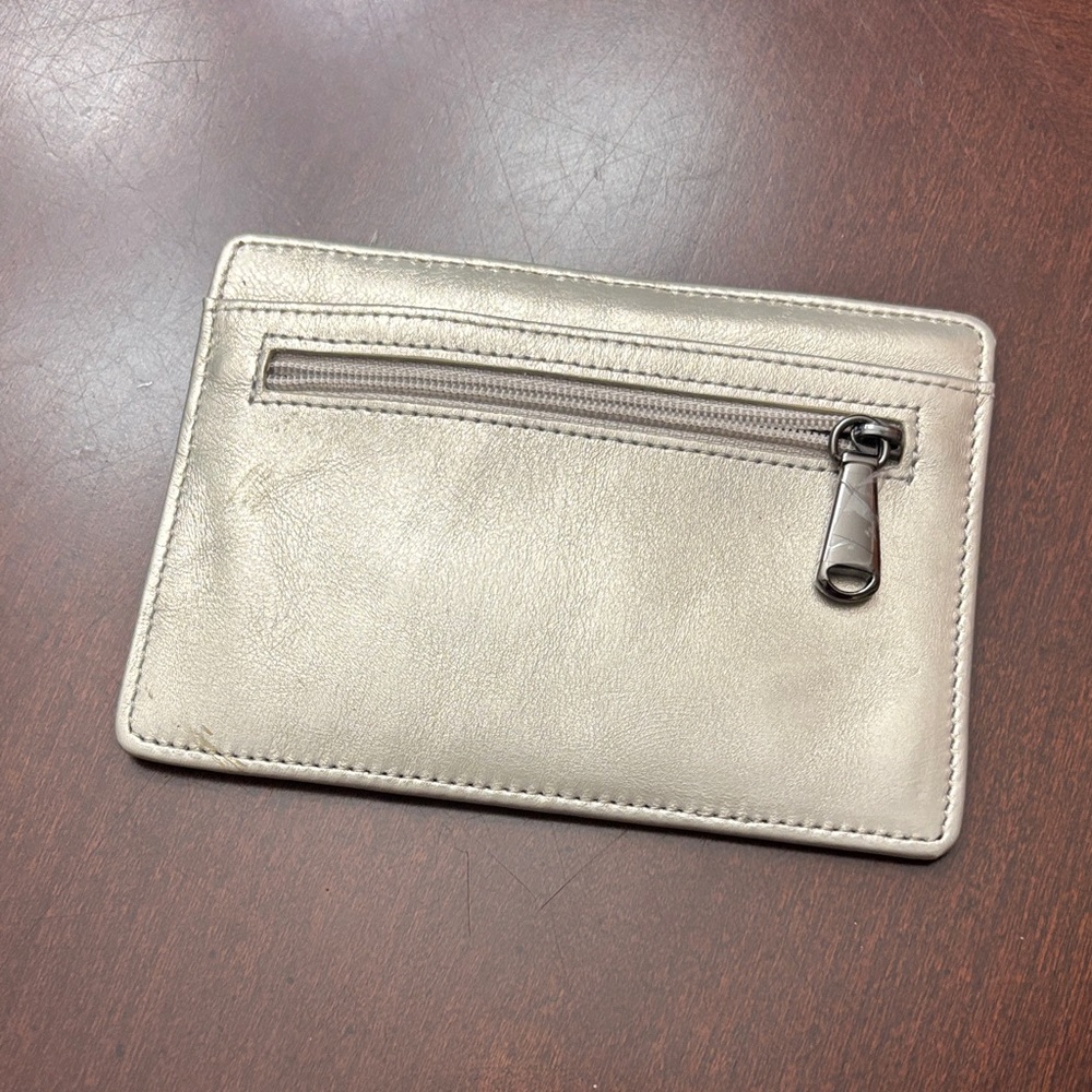 HOBO Metallic Card Holder with Zipper